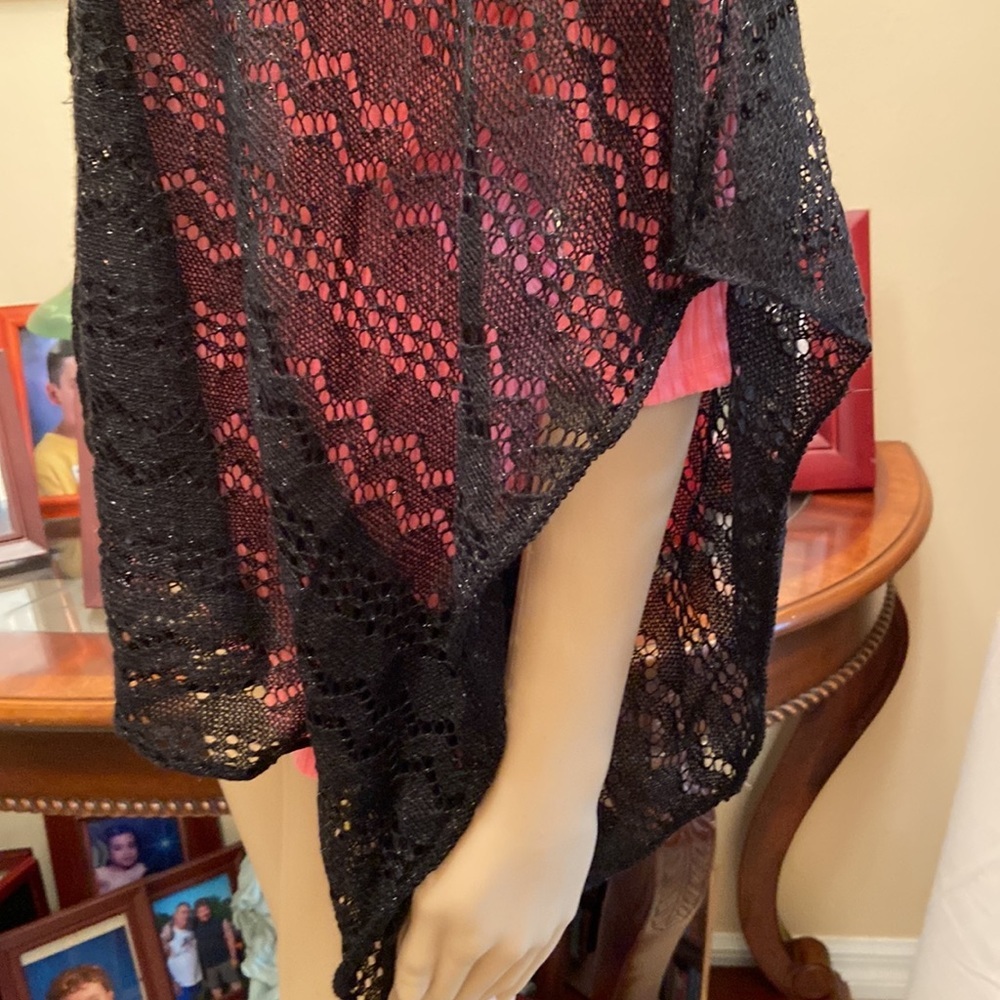 2 Chic Transparent Poncho Pullover Top - Picture 10 of 13